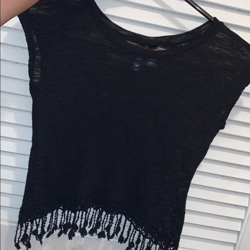 Beachy Black Blouse